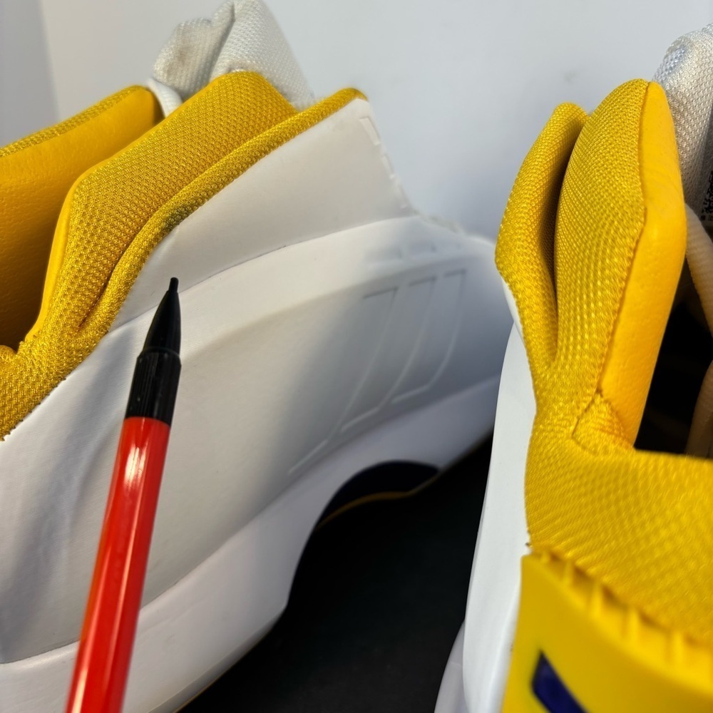Adidas Crazy 1 Lakers Home Kobe Bryant Men’s 13 White Yellow Purple Basketball - Picture 8 of 10